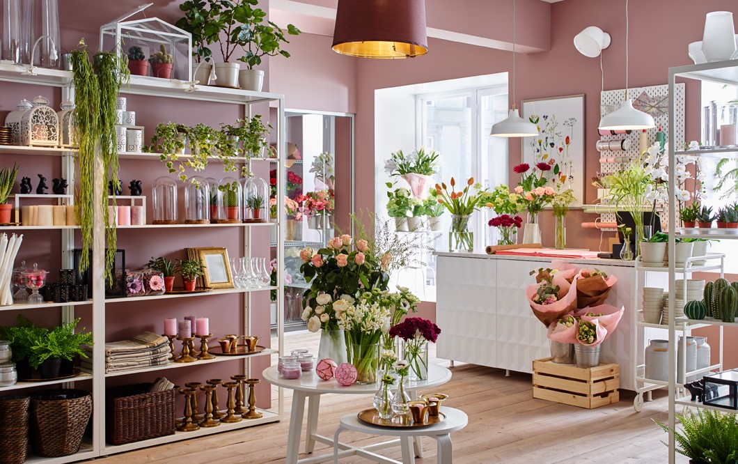 ایده‌های زیبای دکوراسیون برای مغازه گل فروشی